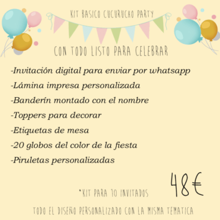 Kit de fiesta personalizado