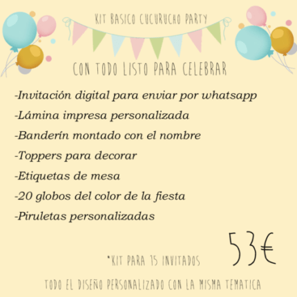 Kit de fiesta preparado
