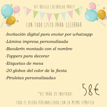 Kit de fiesta preparado