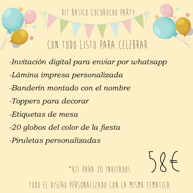 Kit de fiesta preparado