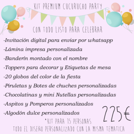 Kit de fiesta preparado