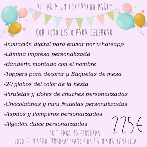 Kit de fiesta preparado