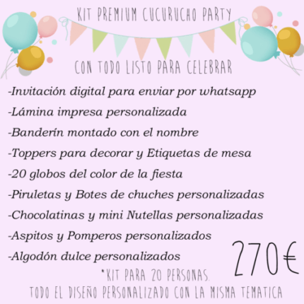 Kit de fiesta preparado