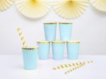 vaso azul dorado