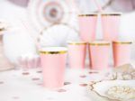 vaso rosa y dorado