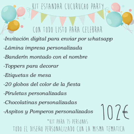Kit de fiesta preparado