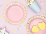 plato rosa dorado