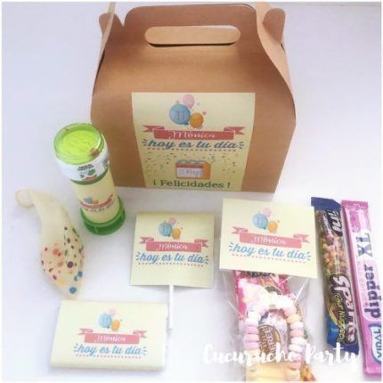 Caja picnic con chuches personalizadas