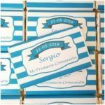 washi tape azul con topos