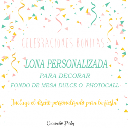 Lona personalizada fondo de mesa