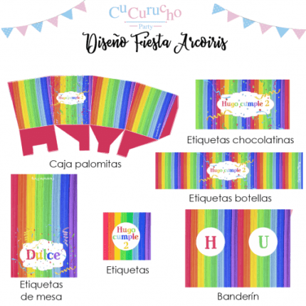Kit de fiesta arcoiris