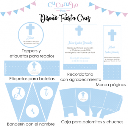 Kit diseño cruz comunión