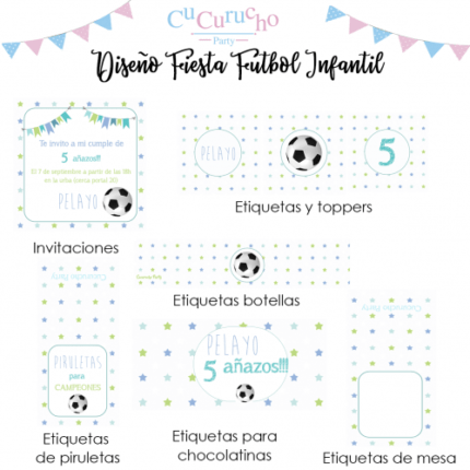 Kit de fiesta futbol infantil