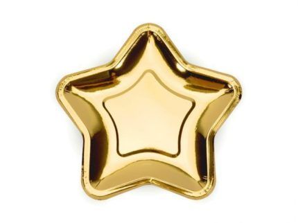 plato estrella dorado