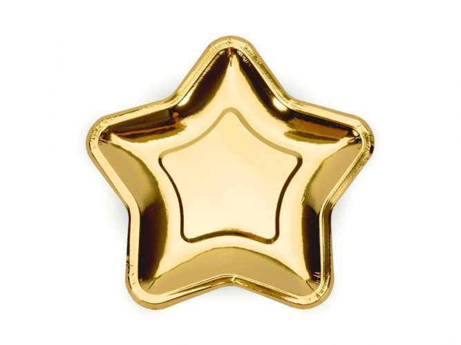 plato estrella dorado