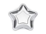 plato estrella plateado