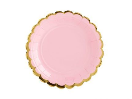 plato rosa dorado