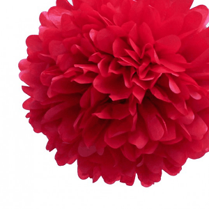 pompon-seda-rojo