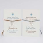 Pulsera virgen con etiqueta personalizada