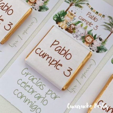 Chocolatinas con tarjetas