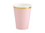 vaso rosa y dorado